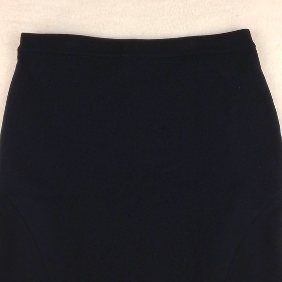 Ann Taylor Fully Lined Career Skirt Size 12 Petite in Black‎ w/ Ruffle Hem - Picture 3 of 13